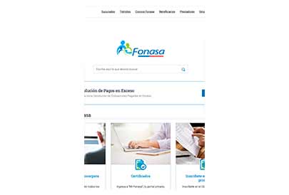 La web de Fonasa, un sitio seguro